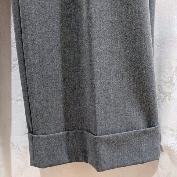 High Rise Relaxed Flare Trousers Pants 4 Stretch Dark Academia Classic Career - Picture 4 of 8